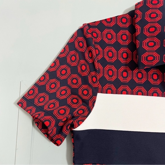 Tory Sport Red and Navy Patterned Dress, great for golf, tennis pickleball, S - Picture 4 of 5